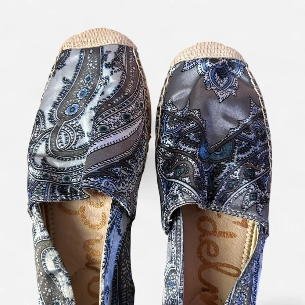 Cottagecore Coastal Sam Edelman Paisley Slip-On Flats – Size 6.5